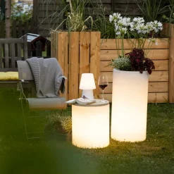 Vaso con Illuminazione Solare o Led Design da Interno o Esterno - Cilindrostar