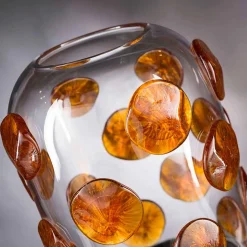 Vaso da Interno in Vetro di Murano con Dettagli Colorati Made in Italy - Mirtos