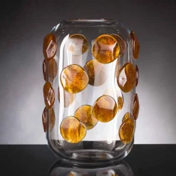 Vaso da Interno in Vetro di Murano con Dettagli Colorati Made in Italy - Mirtos