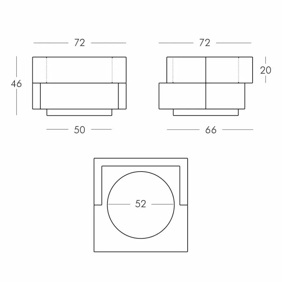 Vaso decorativo su ruote per esterno/interno Slide Cubic Yo,made Italy
