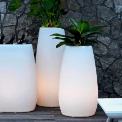 Vaso Fioriera in Plastica Luminosa, Design in 3 Misure, 2 pezzi - Pandora by Myyour