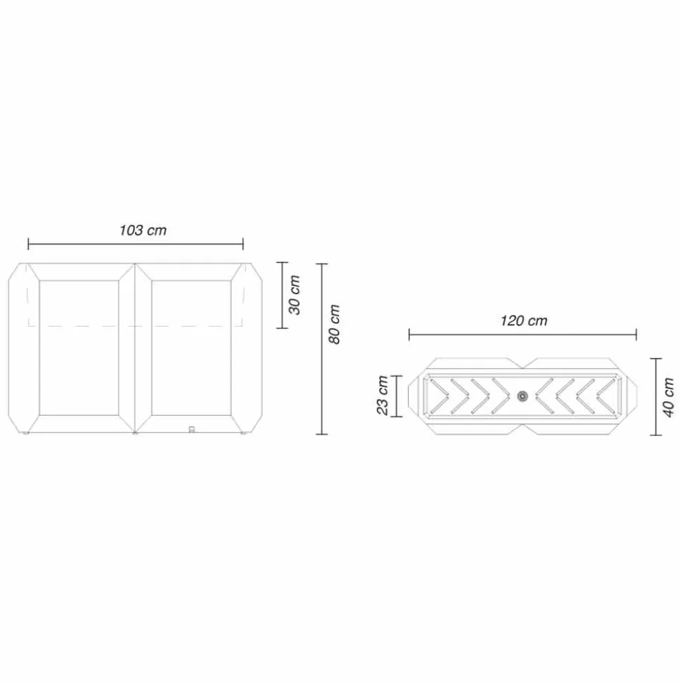 Vaso Luminoso in Plastica per Esterni o Interni, 3 Dimensioni, 2 pezzi - Gem by Myyour