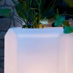 Vaso Luminoso in Plastica per Esterni o Interni, 3 Dimensioni, 2 pezzi - Gem by Myyour
