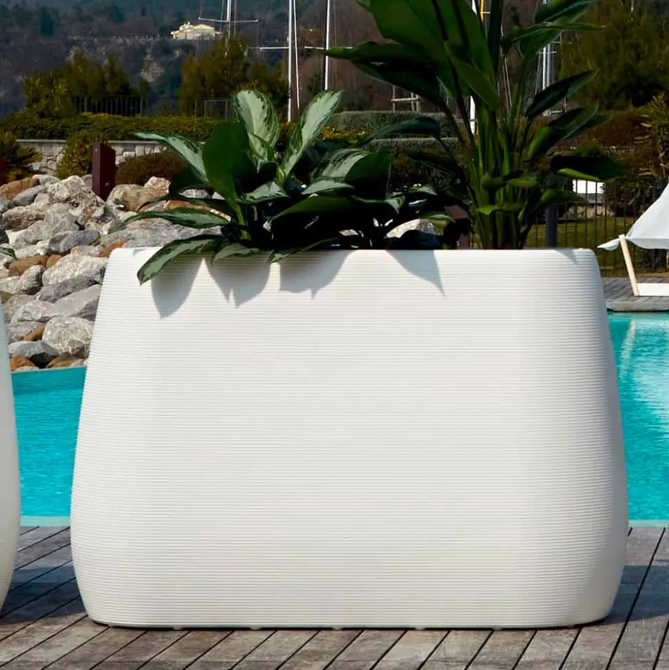 Vaso per Interni o Esterni Bianco di Design in Tre Misure, 2 Pezzi - Pandora by Myyour