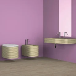 Vaso sospeso in ceramica di design moderno fatto in Italia, Amleto