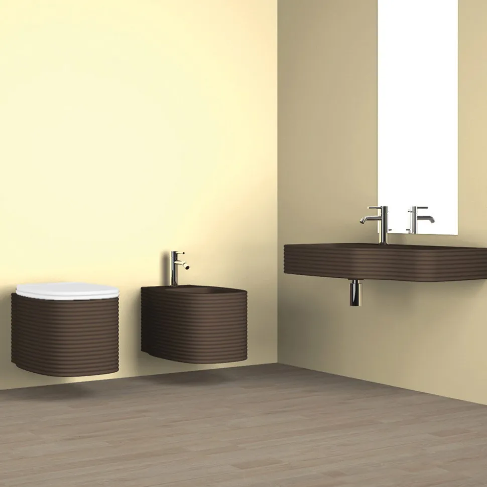 Vaso sospeso in ceramica di design moderno fatto in Italia, Amleto