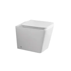 Vaso Wc a Terra con Sedile Soft Close in Ceramica dal Design Moderno - Giunco
