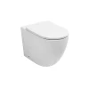 Vaso Wc a Terra Sedile Soft Close Termoindurente in Ceramica Bianca - Olmo