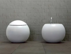 Vaso WC di Design a Sfera Fatto in Italia in Ceramica Fanna