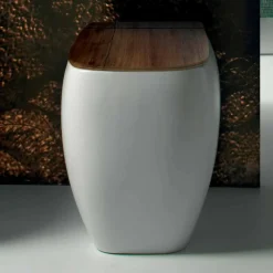 Vaso WC in ceramica bianca dal design moderno Gais, made in Italy