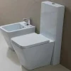 Vaso WC in ceramica bianca design moderno Sun Square, made in Italy