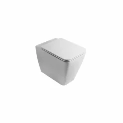 Vaso WC in ceramica bianca design moderno Sun Square, made in Italy
