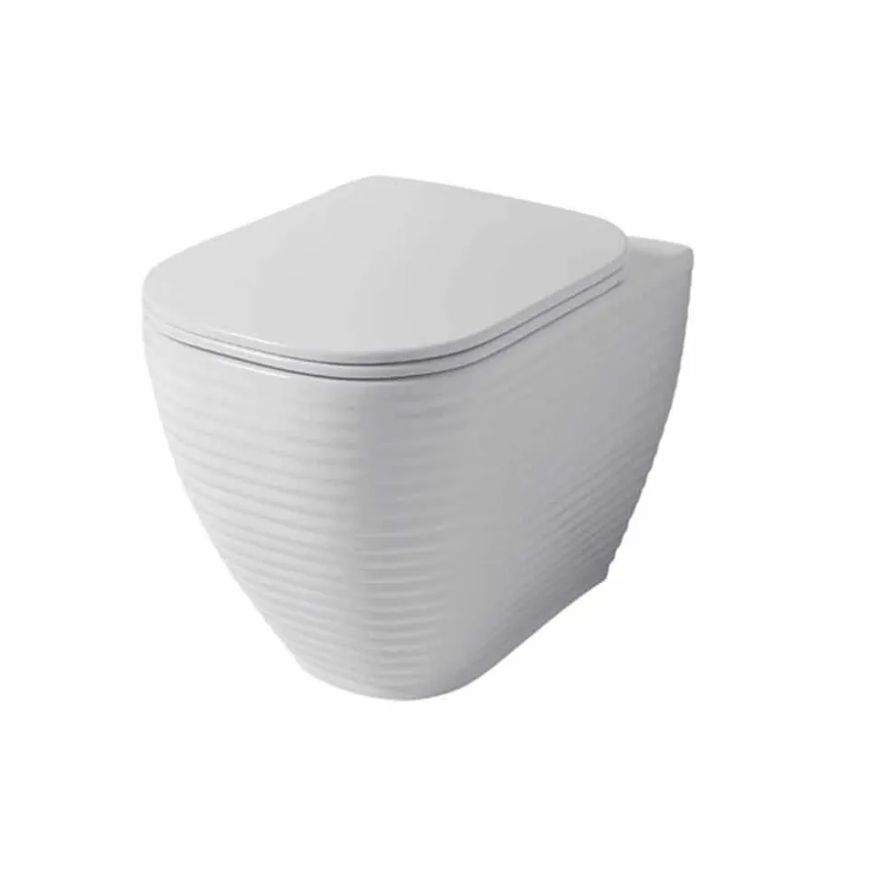 Vaso WC in Ceramica Bianca o Colorata di Design Trabia