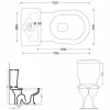 Vaso WC monoblocco in ceramica bianca Style 72x36 cm, made in Italy