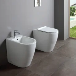 Vaso Wc Rimless e Sedile Soft Close Termoindurente in Ceramica - Oleandro