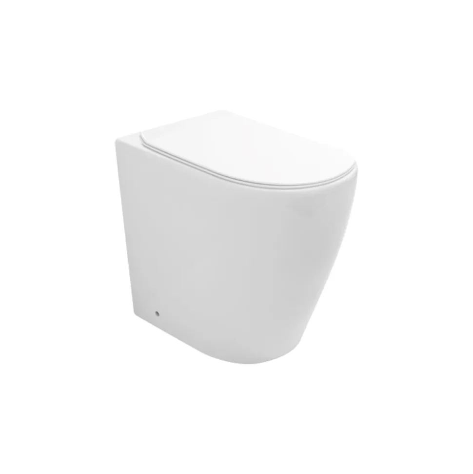 Vaso Wc Rimless e Sedile Soft Close Termoindurente in Ceramica - Oleandro