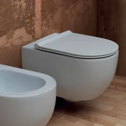 Vaso WC sospeso in ceramica design moderno Star 55x35 made in Italy