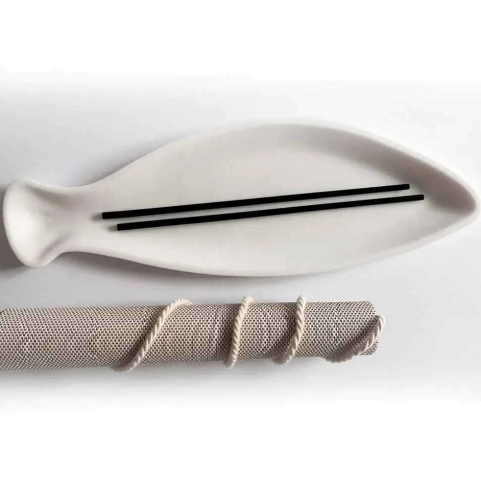 Vassoio da Cucina in Marmo Bianco di Carrara Fatto a Mano in Italia - Fish