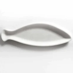 Vassoio da Cucina in Marmo Bianco di Carrara Fatto a Mano in Italia - Fish