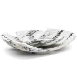 Vassoio Decorativo Curvo in Marmo Arabescato Made in Italy - Clifton