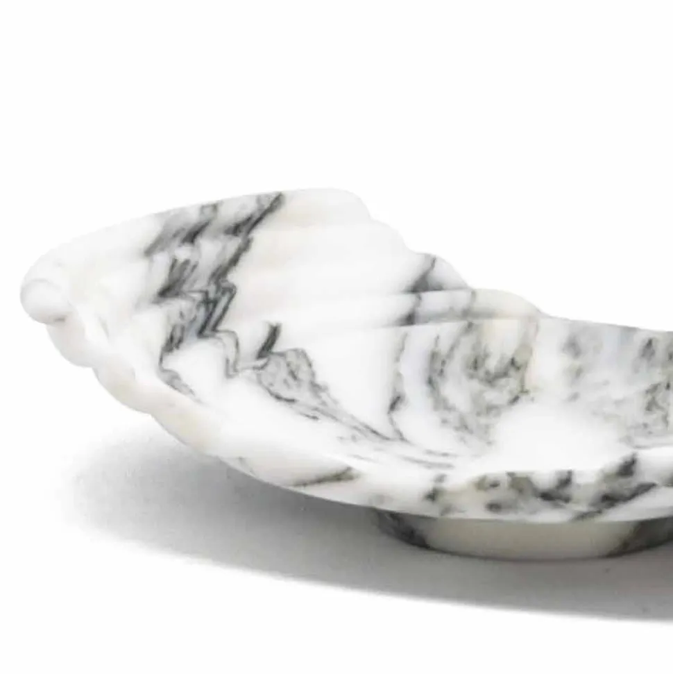 Vassoio Decorativo Curvo in Marmo Arabescato Made in Italy - Clifton