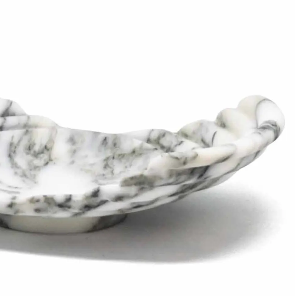 Vassoio Decorativo Curvo in Marmo Arabescato Made in Italy - Clifton