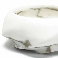 Vassoio di Design Rotondo in Marmo Arabescato Made in Italy - Casimir