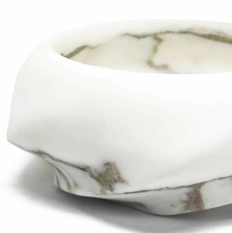 Vassoio di Design Rotondo in Marmo Arabescato Made in Italy - Casimir