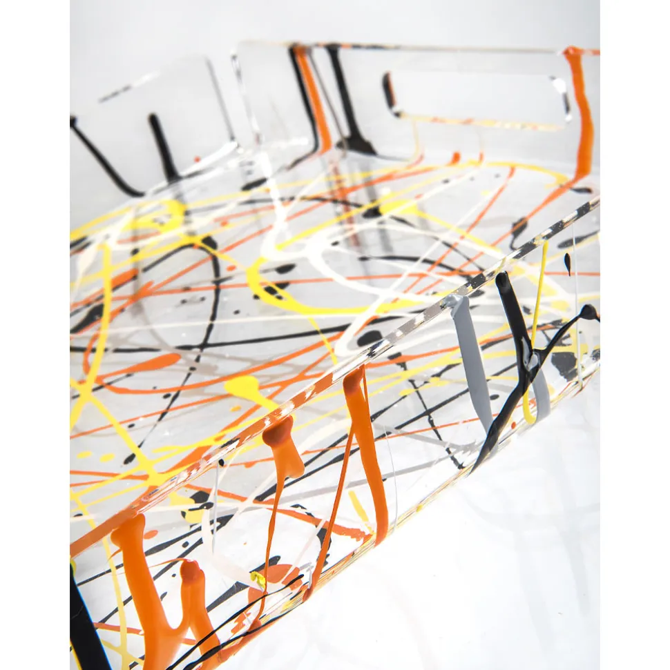 Vassoio Multicolor in Plexiglass di 2 Misure Made in Italy - Multicolor
