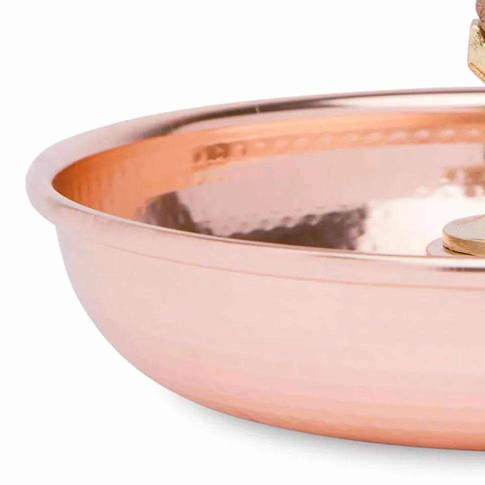 Vassoio Schiaccianoci in Rame Massiccio Design Artigianale 28 cm - Paronzo