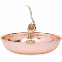 Vassoio Schiaccianoci in Rame Massiccio Design Artigianale 28 cm - Paronzo