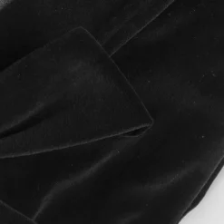 Vestaglia Kimono in Ciniglia Nera con Pizzo Farnese, Lusso Made in Italy - Kyoto