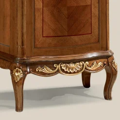 Vetrina Classica in Legno Noce Bianco o Moka Made in Italy - Chantilly