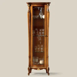 Vetrina da Soggiorno in Legno 1 Anta di Lusso Made in Italy - Cambrige
