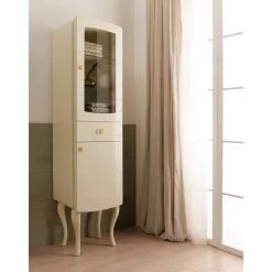 Vetrina Monocolore con Ripiani Interni in Vetro Made in Italy - Candy