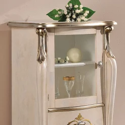 Vetrina Soggiorno con 1 Anta in Vetro e 3 Cassetti Made in Italy - London