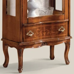 Vetrina Soggiorno Legno Noce o Bianco con 1 Anta Made in Italy - Versaille