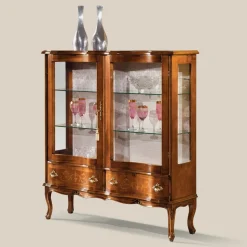 Vetrina Stile Classico Legno con Ante e Cassetti Made in Italy - Versaille