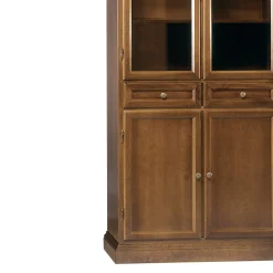 Vetrinetta con 2 Cassetti, 2 Ante in Legno e 2 Ante in Vetro Made in Italy - Camene
