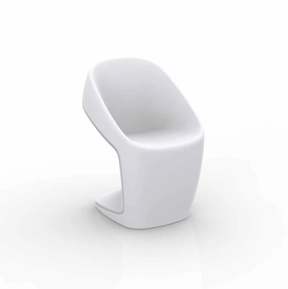 Vondom Ufo sedia da giardino bianca moderna, L56 x P62 x H83 cm