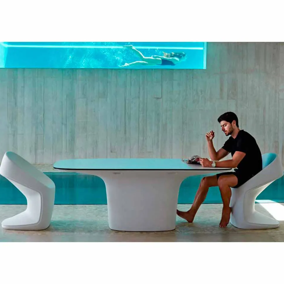 Vondom Ufo sedia da giardino bianca moderna, L56 x P62 x H83 cm