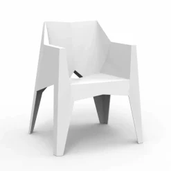 Vondom Voxel sedia da giardino moderna colorata in polietilene, 4 pezzi