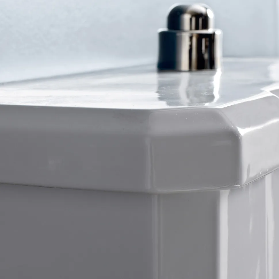Water Monoblocco Vintage in Ceramica Bianca con Cassetta Made in Italy – Marwa